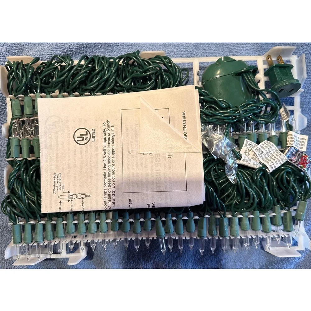 NOS Holiday Living 140 Count 8 Function Motion Christmas Light Set Clear 053323